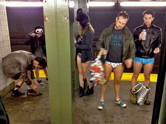 NPSR2 New York : Questo weekend "NO PANTS SUBWAY RIDE", tutti in mutande sottozero!