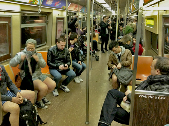 NPSR3 New York : Questo weekend "NO PANTS SUBWAY RIDE", tutti in mutande sottozero!