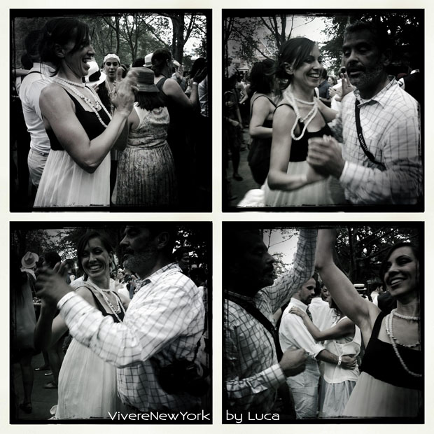 Visitors in 1920s vintage outfits at Jazz Age Lawn Party Governors Island