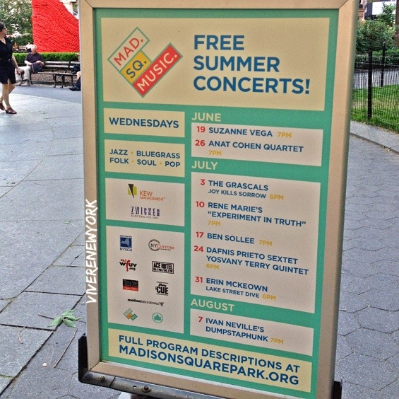 Concerti gratuiti al Madison Square PARK