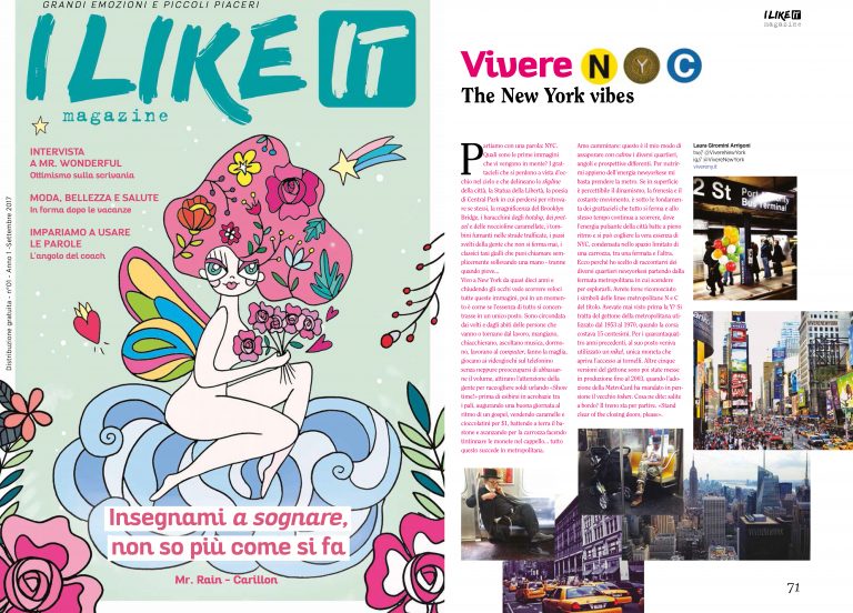 I like IT, Magazine: il primo articolo di VivereNewYork