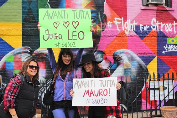 Pronti a sostenere Leo durante la maratona - con Sarah e Chiara, nel 2016